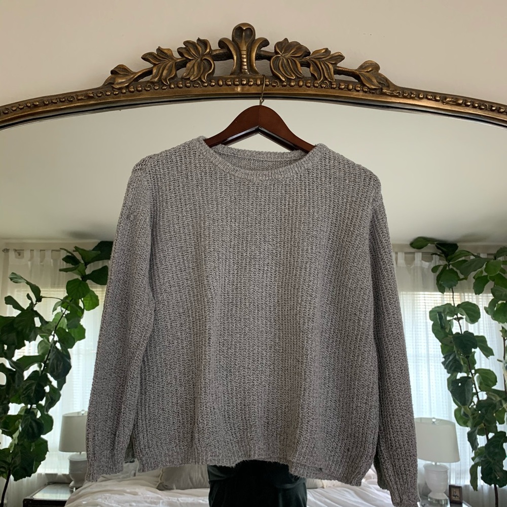 Brandy Melville Gray Marled Knit Sweater